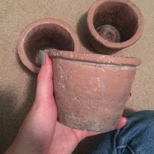 Set of 3 clay pots